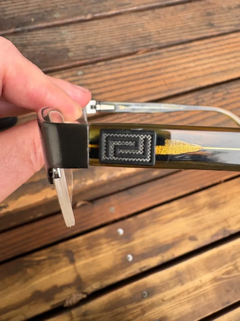 Versace VE1184 1319 Semi-Rimless Eyeglasses Frames w/Original Case Made in Italy